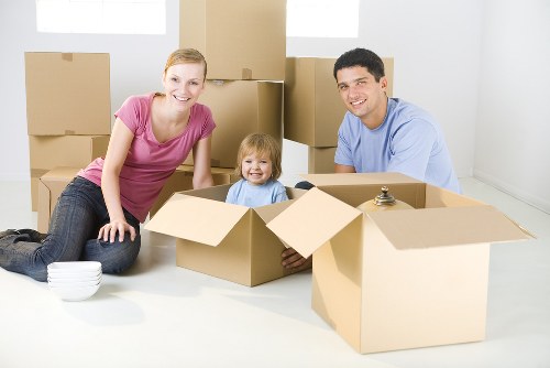 House removal team planning a move in a Tooting residential street