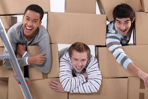 Student removal van prepared for a move in Tooting