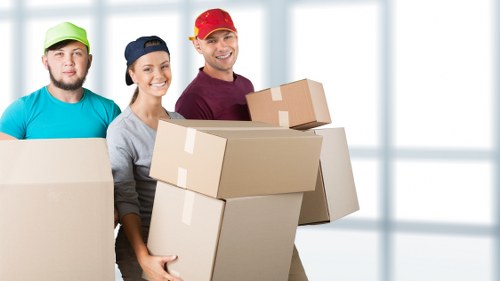 Packed moving truck ready for local relocation in Tooting
